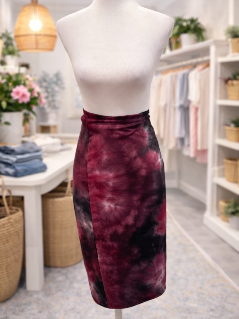 White Birch Tie Wrap Skirt Dress Multi Way Tie Dye Cover Up Stretch M 3X